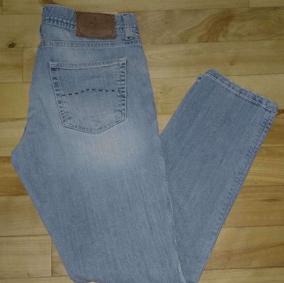 LUIGI BORRELLI BUTTON FLY BLUE JEANS MEN'S 36 X 33 - Picture 2 of 8